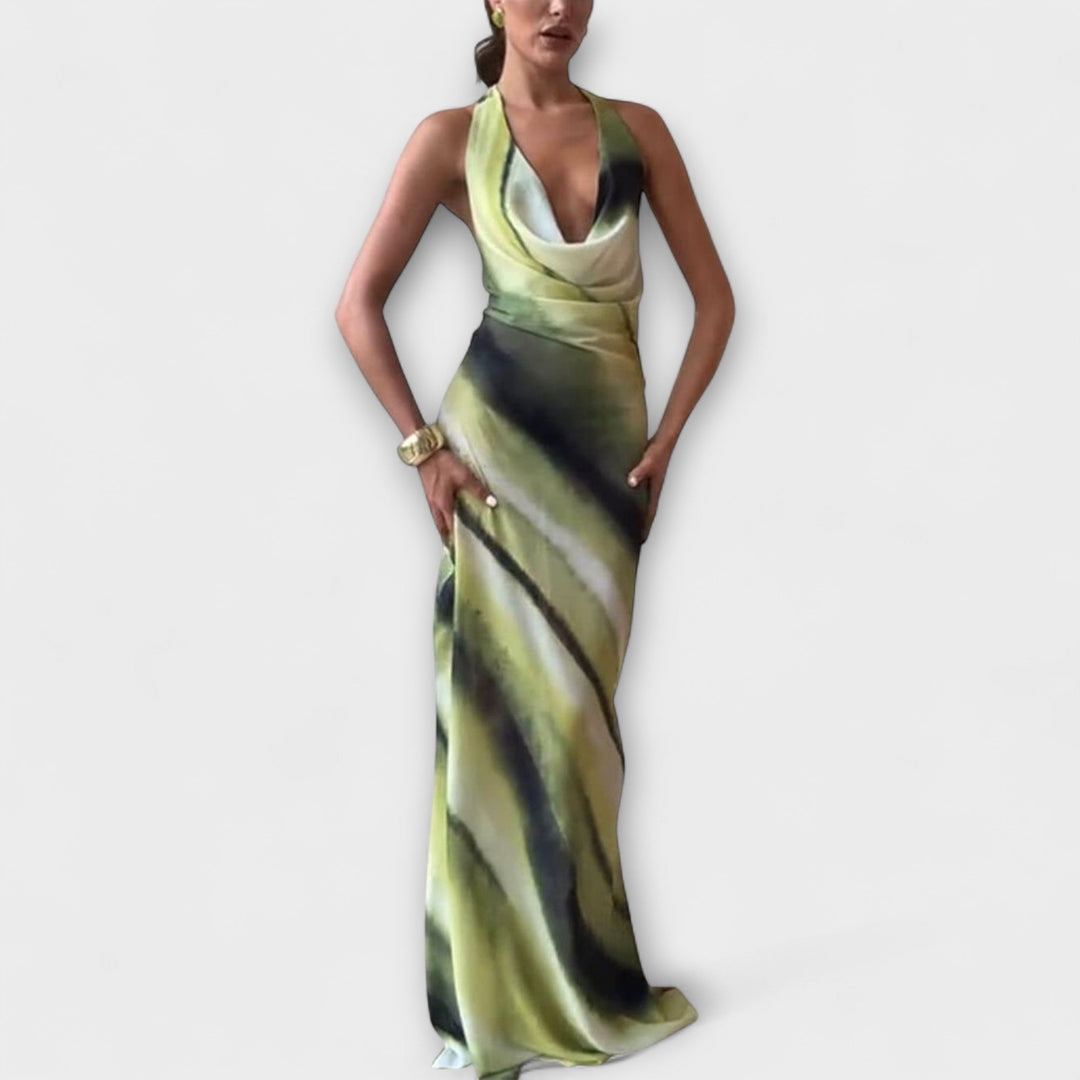 Klasické Tie-Dye Gradient Maxi Šaty