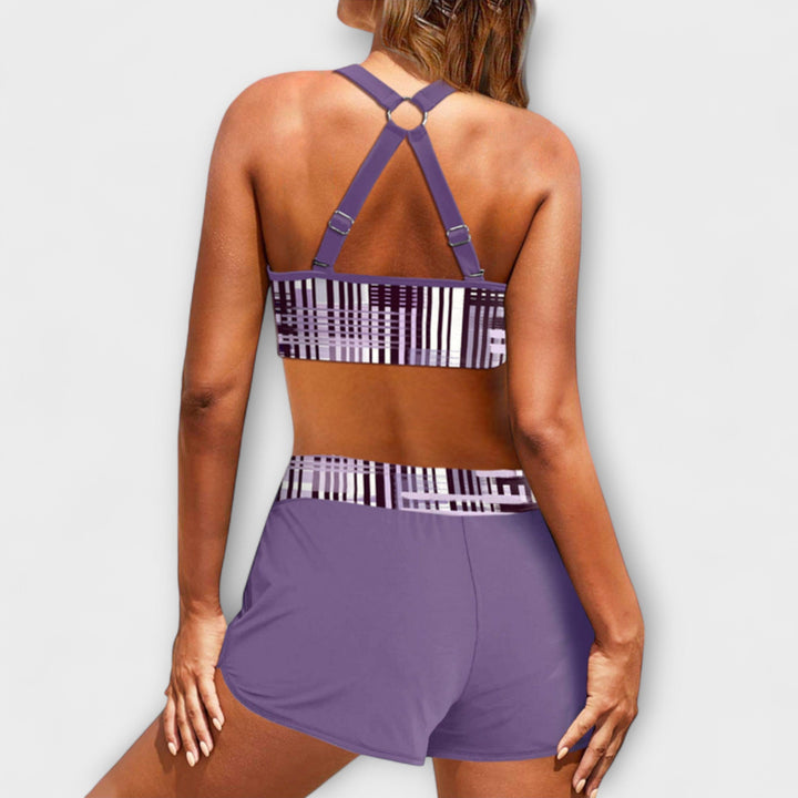 Janelle - Žebrované bikiny s vysokým pasem