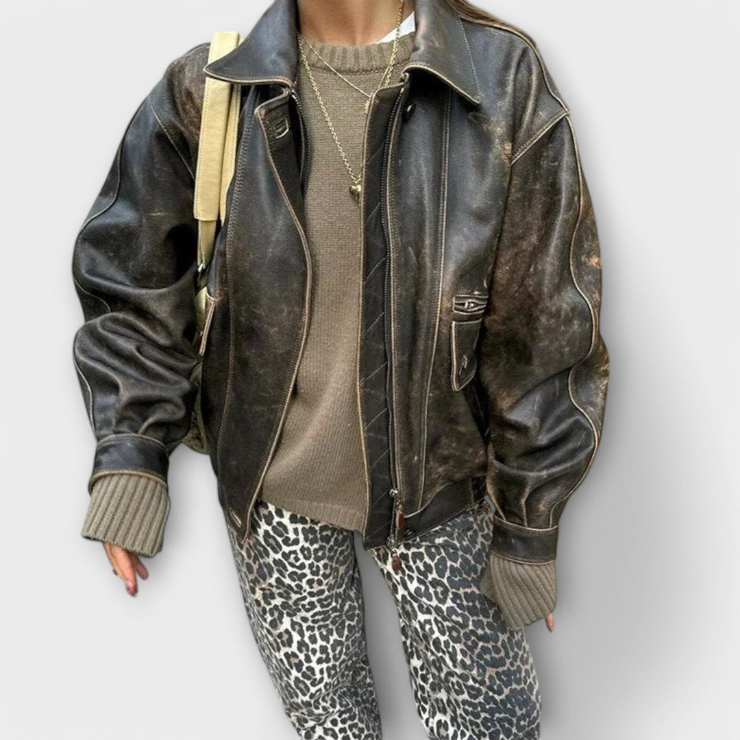 Chandra - Vintage džíny s leopardím vzorem