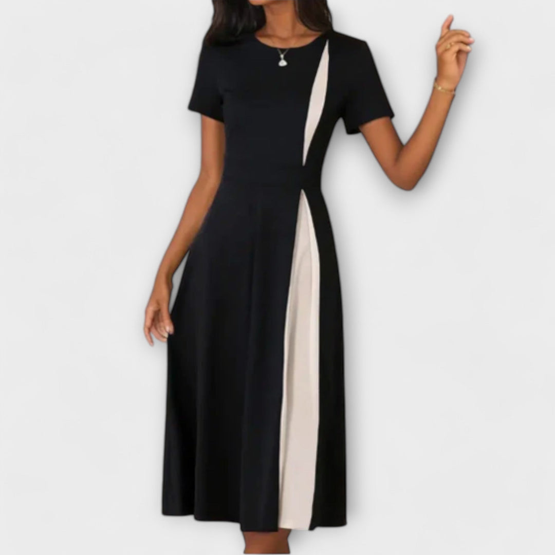 Hanne - Černobílé Midikleid