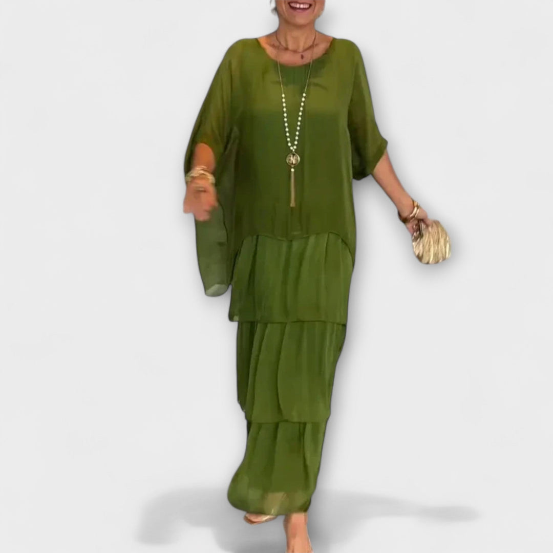 Evelyn - Elegantní šifonové šaty