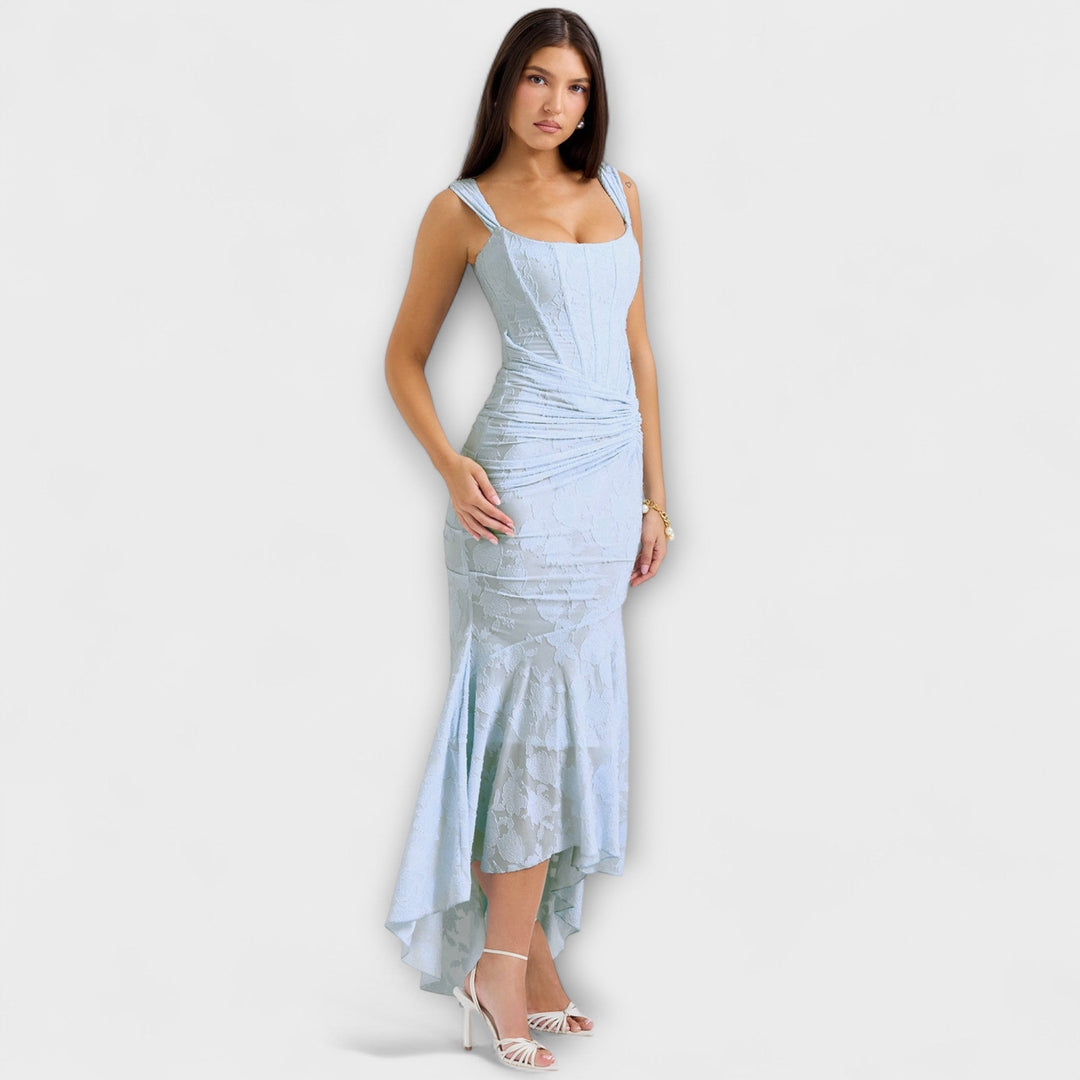 Renske - Dlouhé šaty s elegantním a rafinovaným korzetem